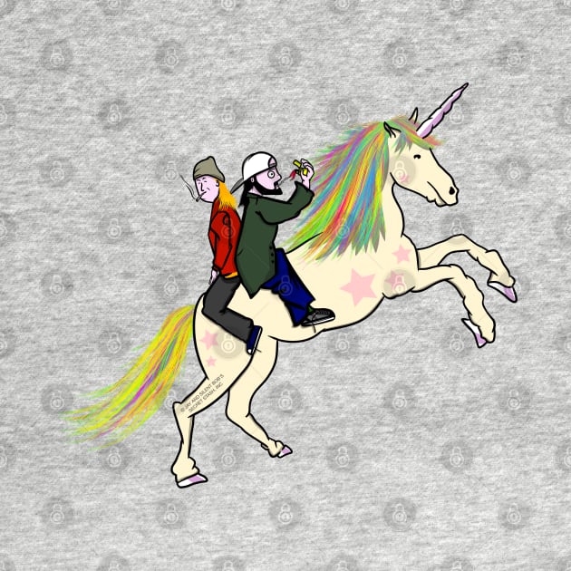 Jay and Silent Bob Unicorn by mailboxdisco